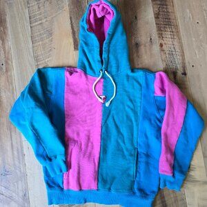 Teddy Fresh Colorblock Bubblegum Hoodie Sweatershirt Size Medium